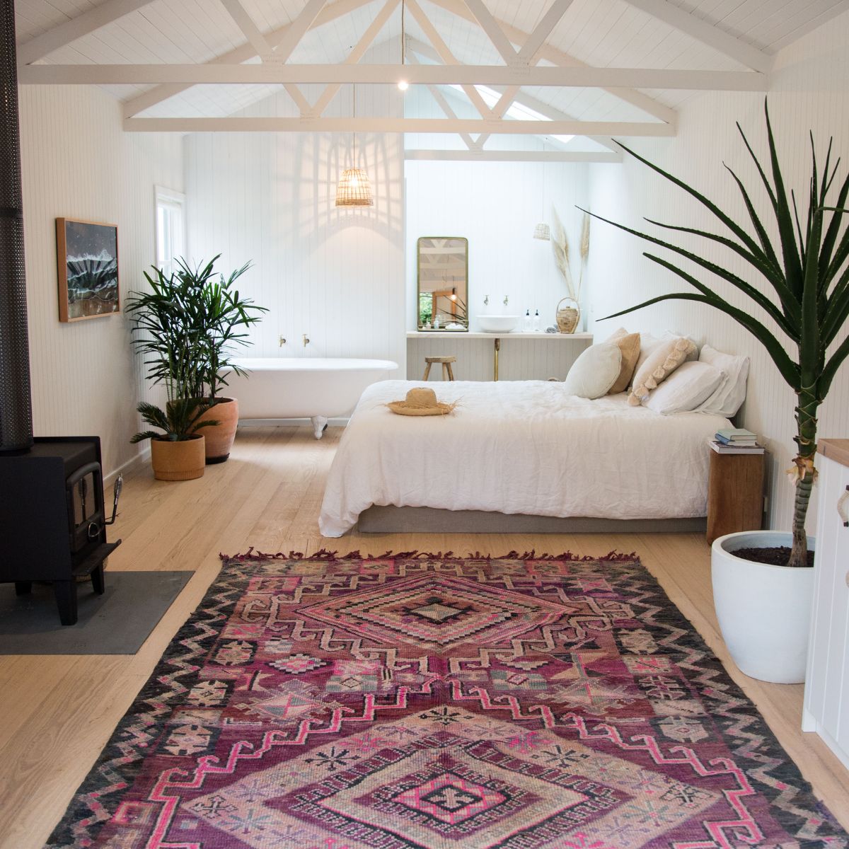 Airbnb holiday rental vintage rugs and textiles sourcing - Nouvelle nomad Studio