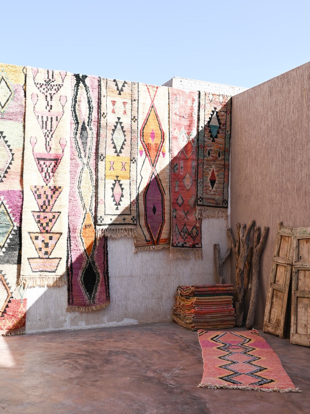 Moroccan Runner Rug - Purple & Black 68x450cm - Nouvelle Nomad