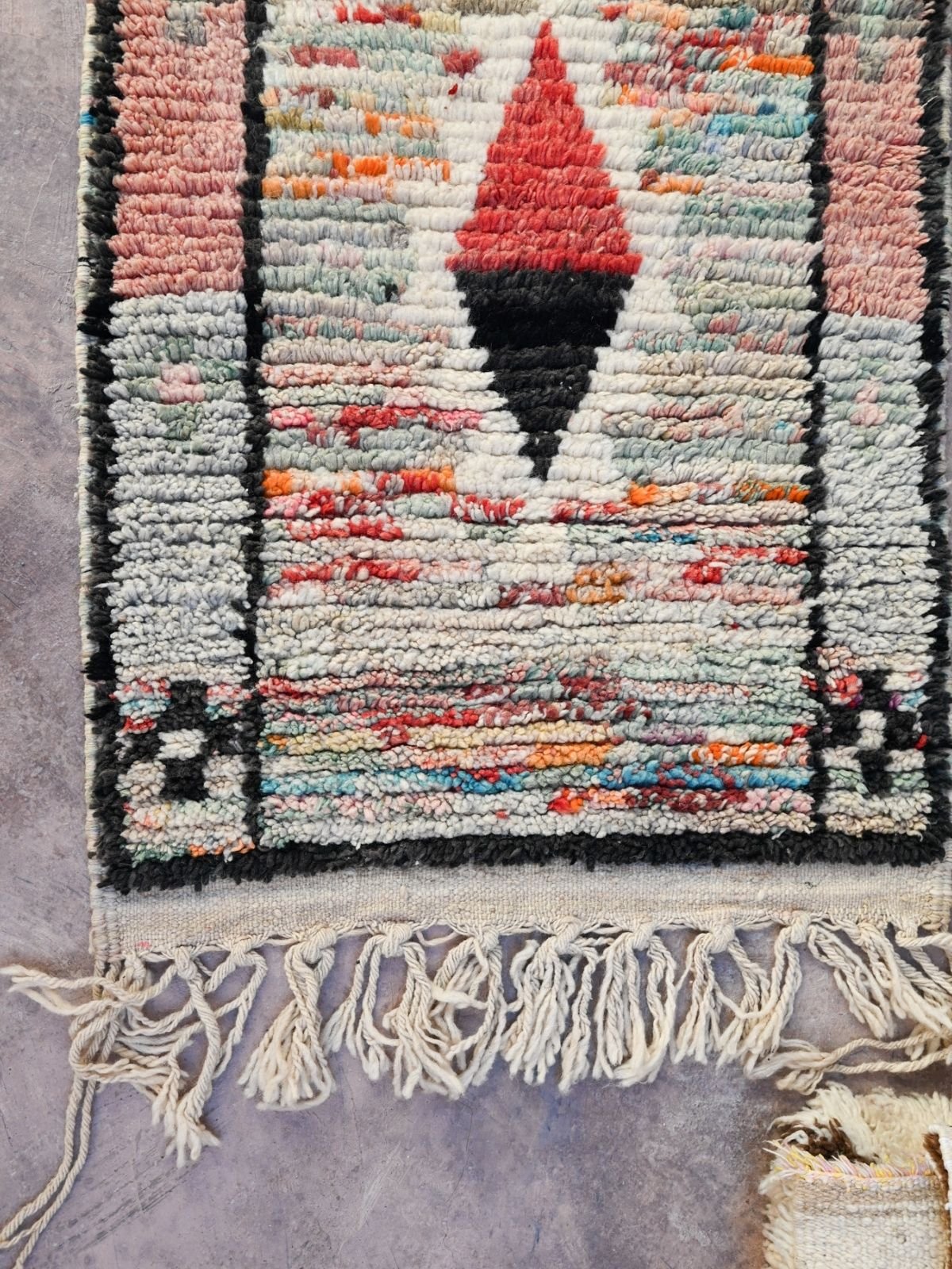 Moroccan Runner Rug - Light Blue & Pink 70x335cm - Nouvelle Nomad