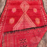 Vintage Boujad Rug - Vibrant Red Diamonds 174x325 - Nouvelle Nomad
