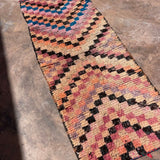 Vintage Moroccan Runner - Checkered Boujad 76x205cm