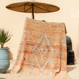 Vintage Boujad Rug Peach Diamonds
