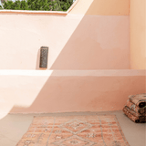 Vintage Boujad Rug Peach Diamonds