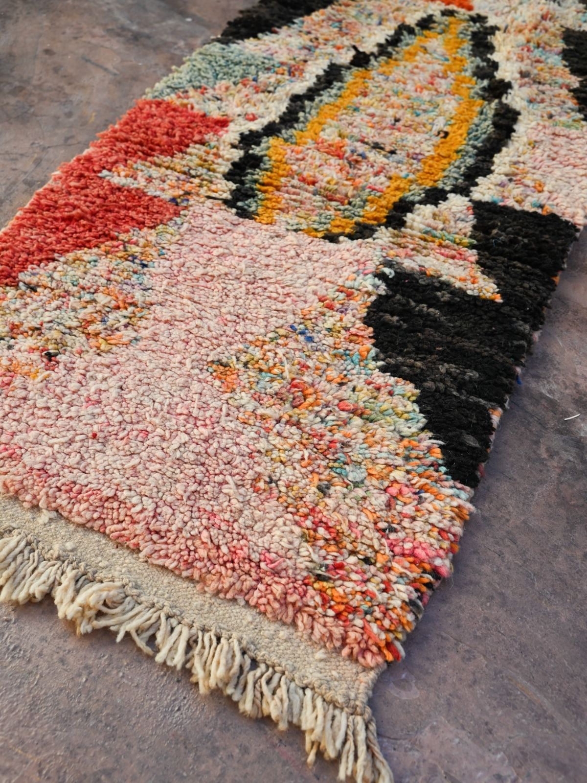 Moroccan Runner Rug - Bright Multi Colour 70x270cm