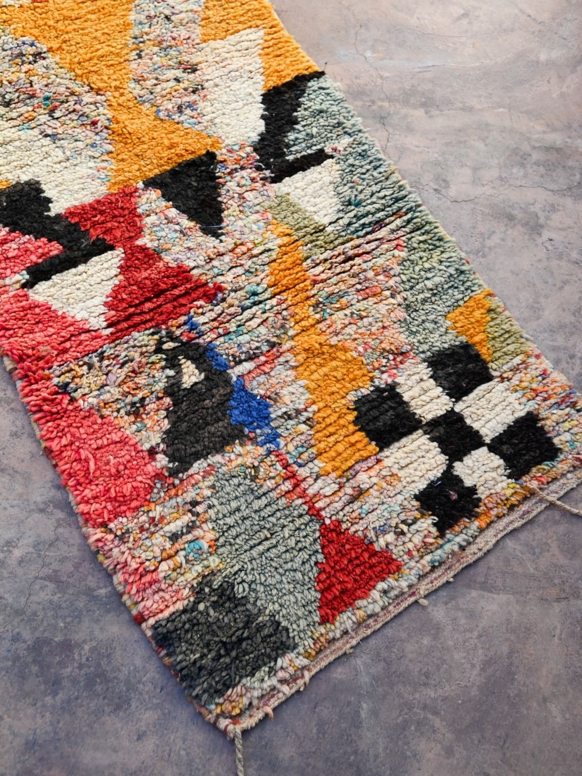 Moroccan Runner Rug - Bright Multi Colour 70x270cm