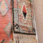 Moroccan Runner Rug - Light Blue & Pink 70x335cm - Nouvelle Nomad
