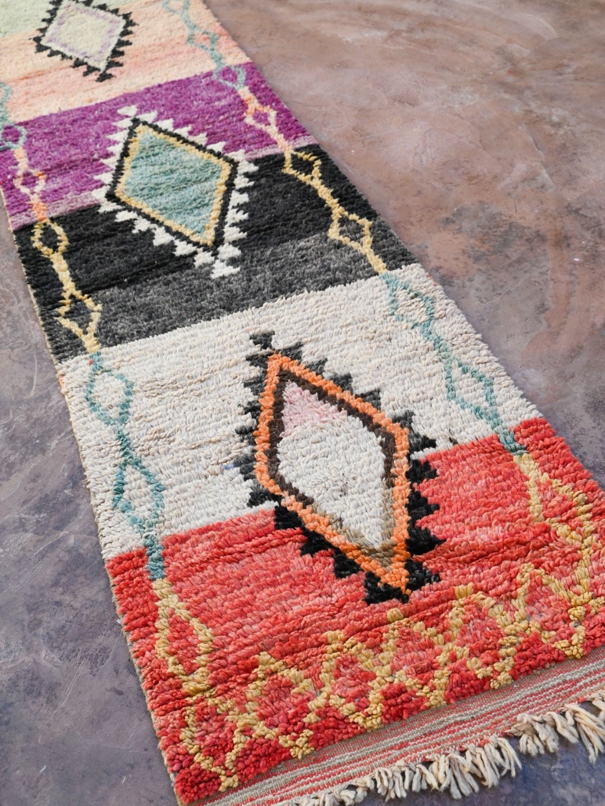 XL Moroccan Runner Rug - Multi Colour 80x515cm - Nouvelle Nomad