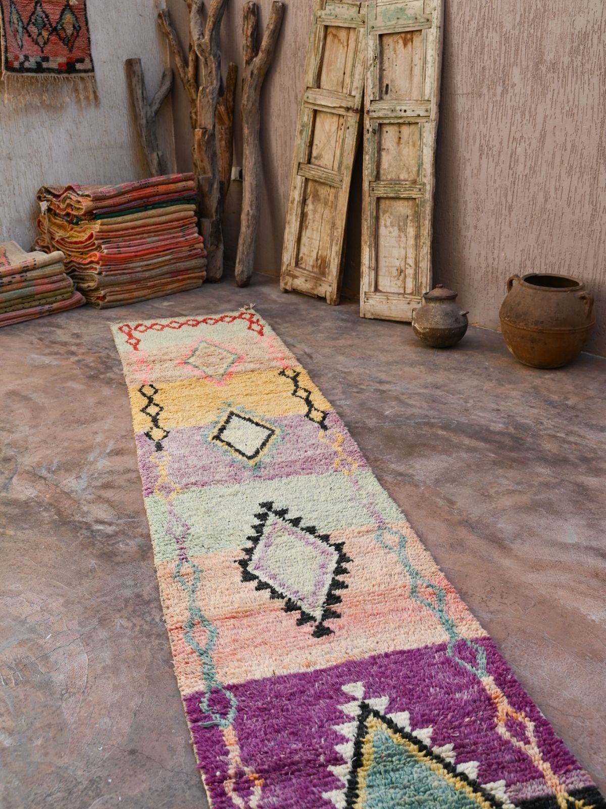 XL Moroccan Runner Rug - Multi Colour 80x515cm - Nouvelle Nomad