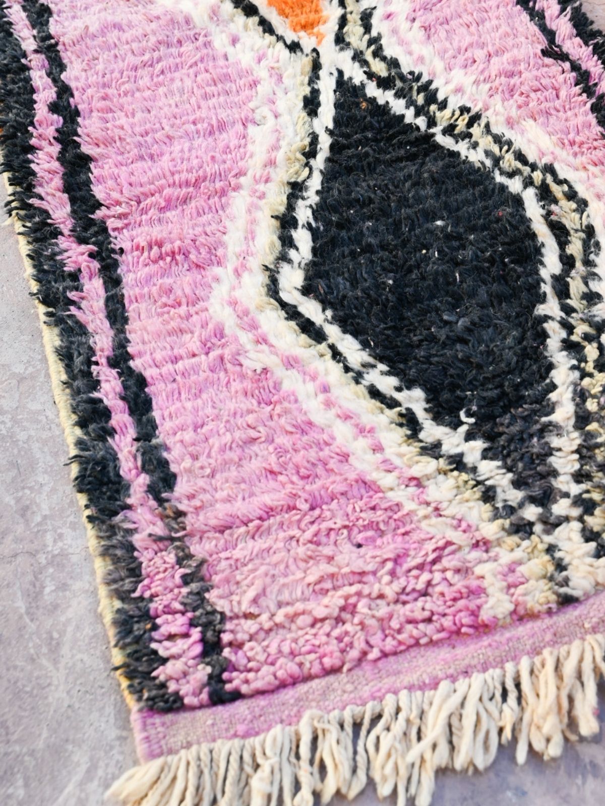 Moroccan Runner Rug - Purple & Black 68x450cm - Nouvelle Nomad