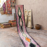 Moroccan Runner Rug - Purple & Black 68x450cm - Nouvelle Nomad