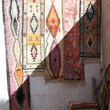Moroccan Runner Rug - Light Blue & Pink 70x335cm - Nouvelle Nomad