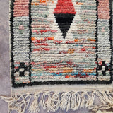 Moroccan Runner Rug - Light Blue & Pink 70x335cm - Nouvelle Nomad
