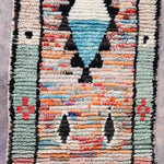 Moroccan Runner Rug - Light Blue & Pink 70x335cm - Nouvelle Nomad