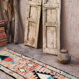 Moroccan Runner Rug - Light Blue & Pink 70x335cm - Nouvelle Nomad