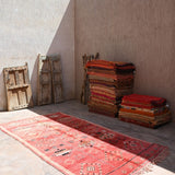 Vintage Boujad Rug - Cherry Red 175x338cm - Nouvelle Nomad