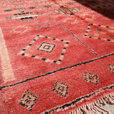 Vintage Boujad Rug - Cherry Red 175x338cm - Nouvelle Nomad