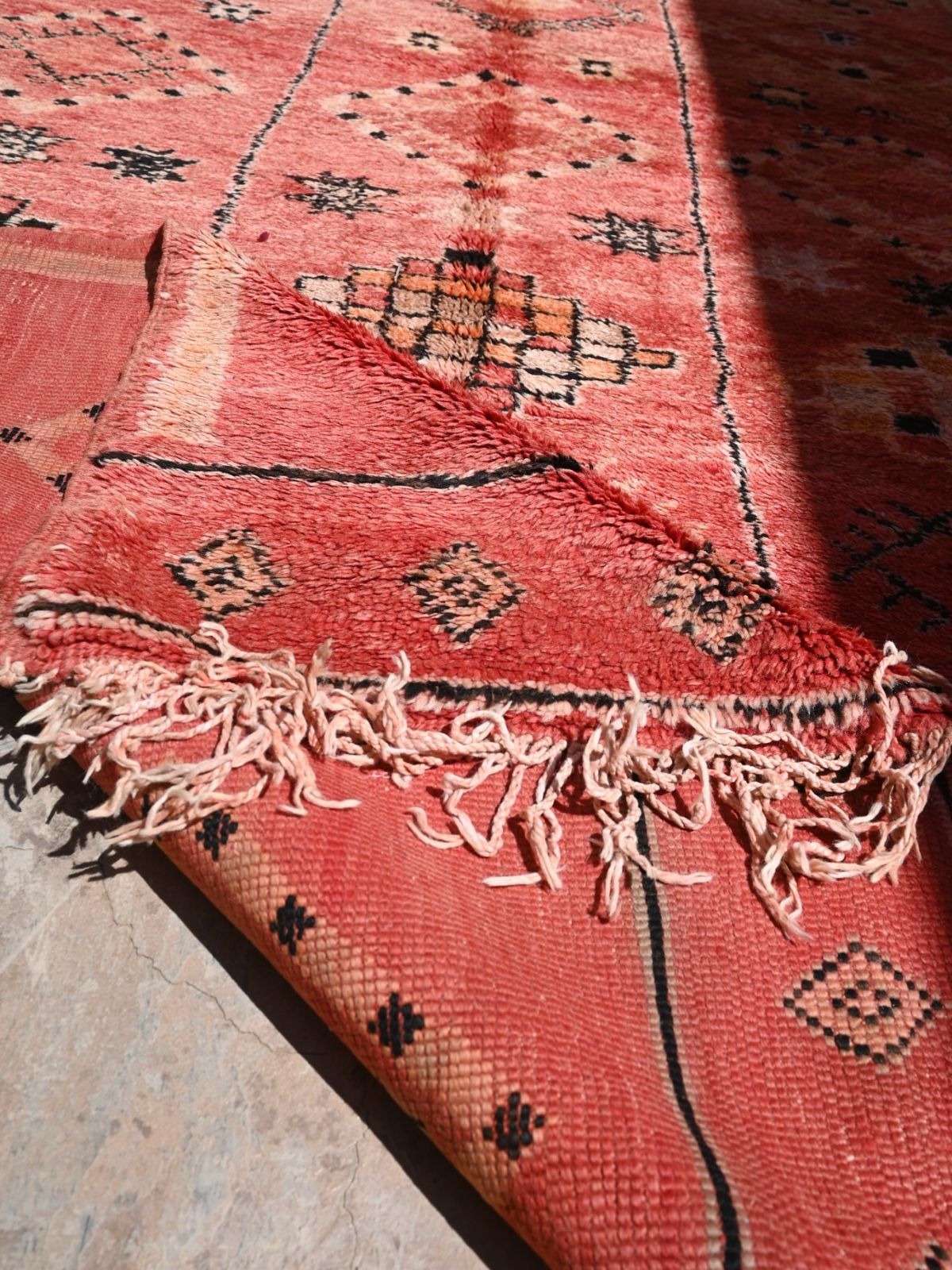 Vintage Boujad Rug - Cherry Red 175x338cm - Nouvelle Nomad
