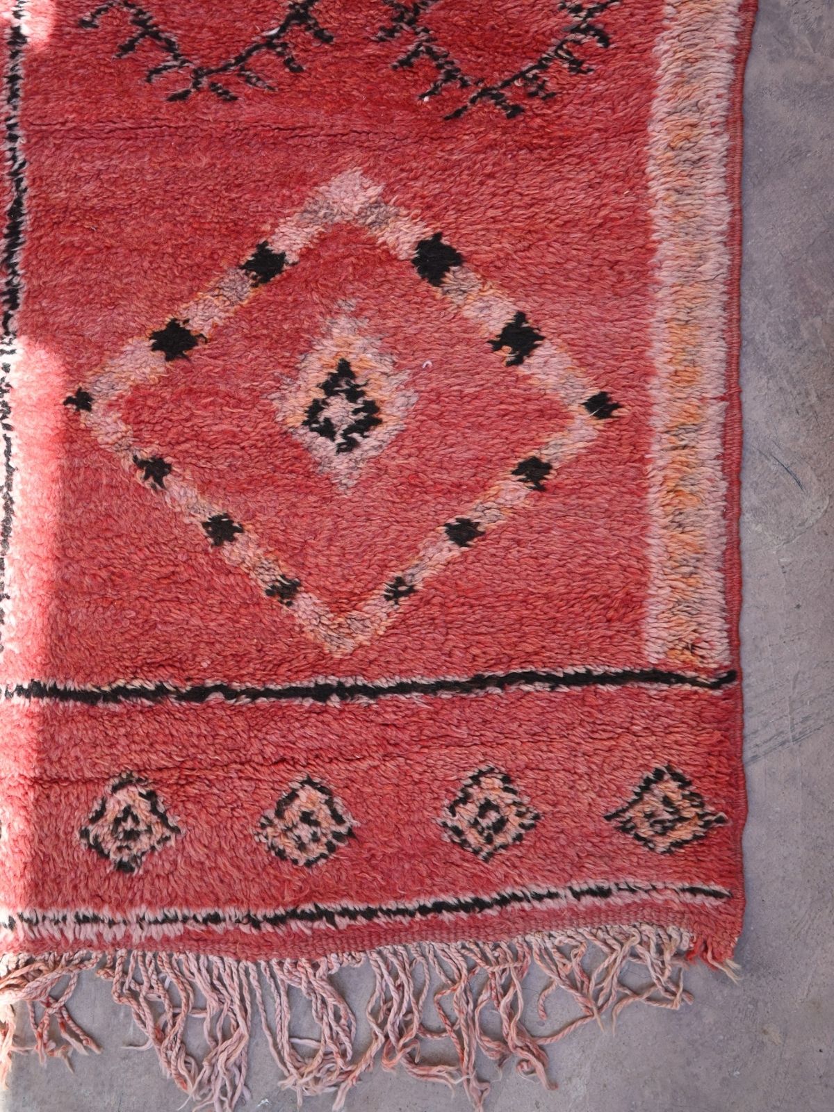 Vintage Boujad Rug - Cherry Red 175x338cm - Nouvelle Nomad