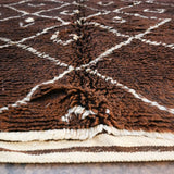 Beni - Contemporary Beni M'Rirt Rug - Cream Brown 220x335cm