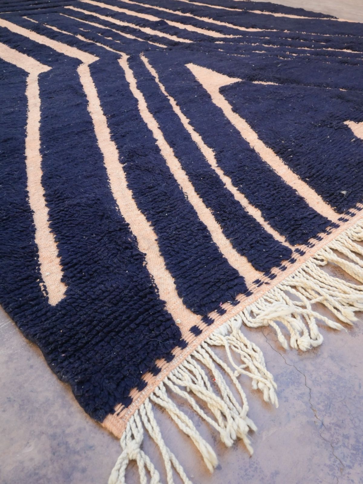 Art - Contemporary Beni Ourain Rug - Blue 272x340cm