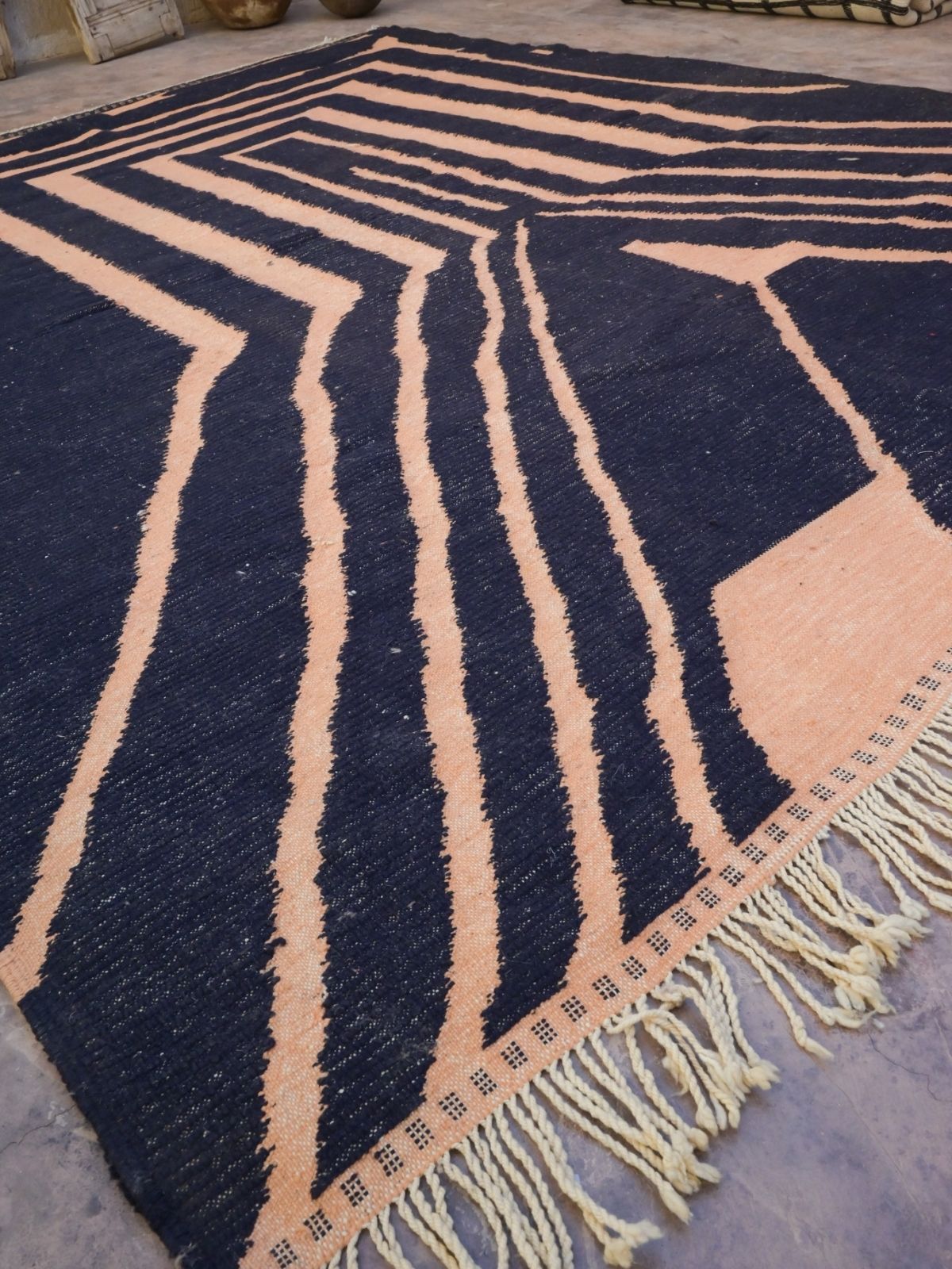 Art - Contemporary Beni Ourain Rug - Blue 272x340cm