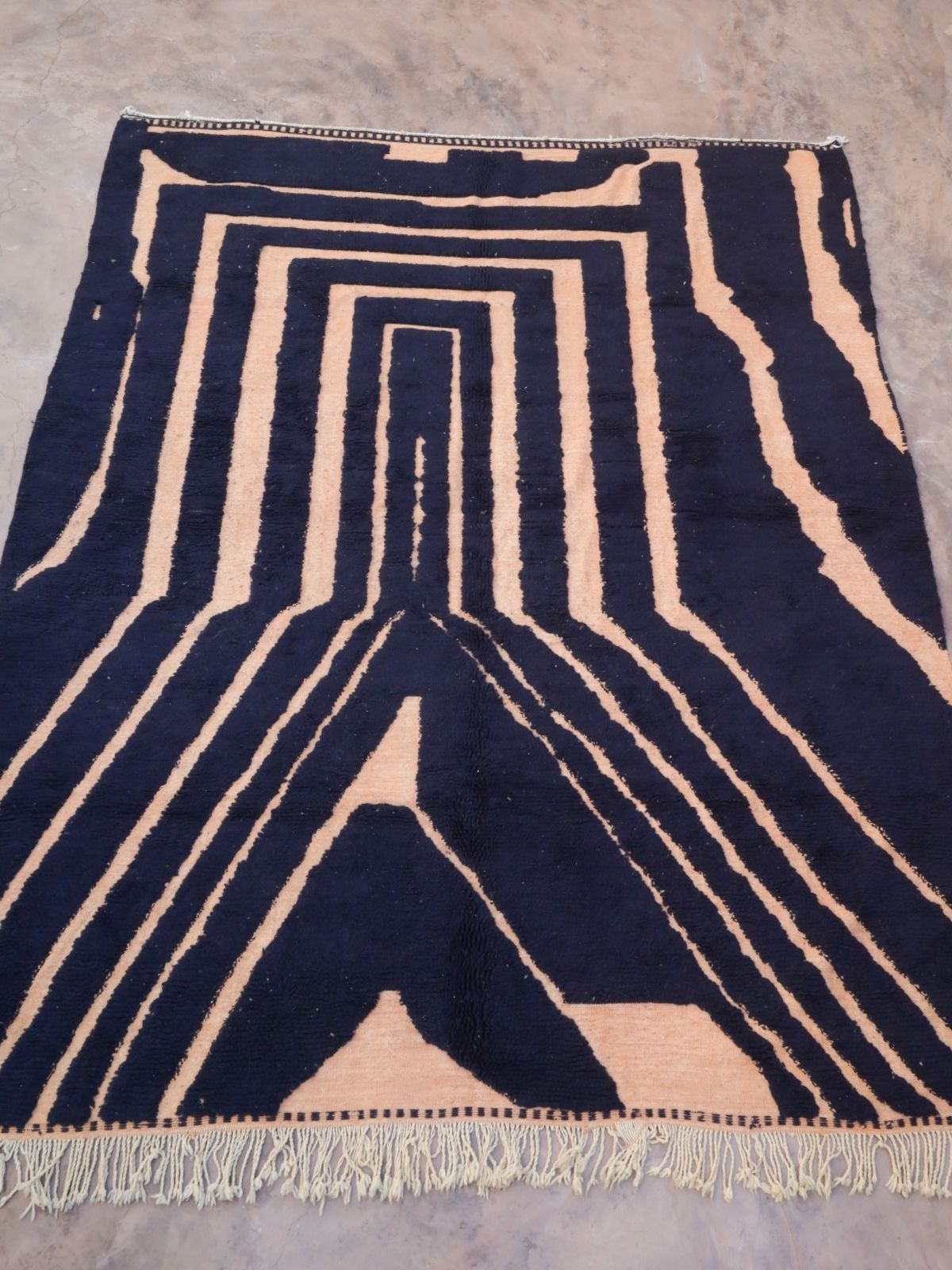 Art - Contemporary Beni Ourain Rug - Blue 272x340cm