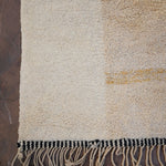 Contemporary Beni M'Rirt Carpet - Cream & Black 185x285cm