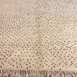 Beni Ourain Rug - Contemporary Cream & Black Spots 300x400cm