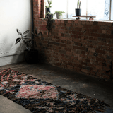 Feather Black Vintage Boucherouite Runner