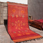 Haouz Vintage Moroccan Rug - Red 170x370cm