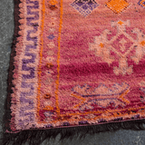Haouz Vintage Area Rug - Orange & Magenta