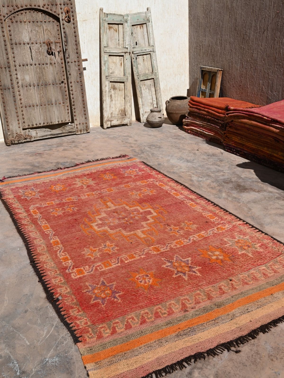Haouz Vintage Moroccan Rug - Red Terracotta 160x315cm