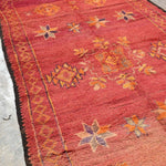 Haouz Vintage Moroccan Rug - Red 170x370cm