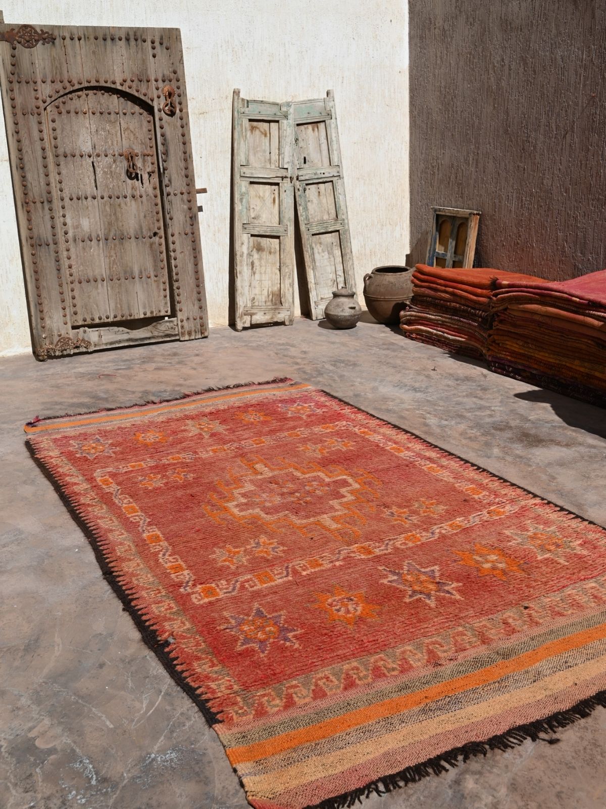 Haouz Vintage Moroccan Rug - Red Terracotta 160x315cm