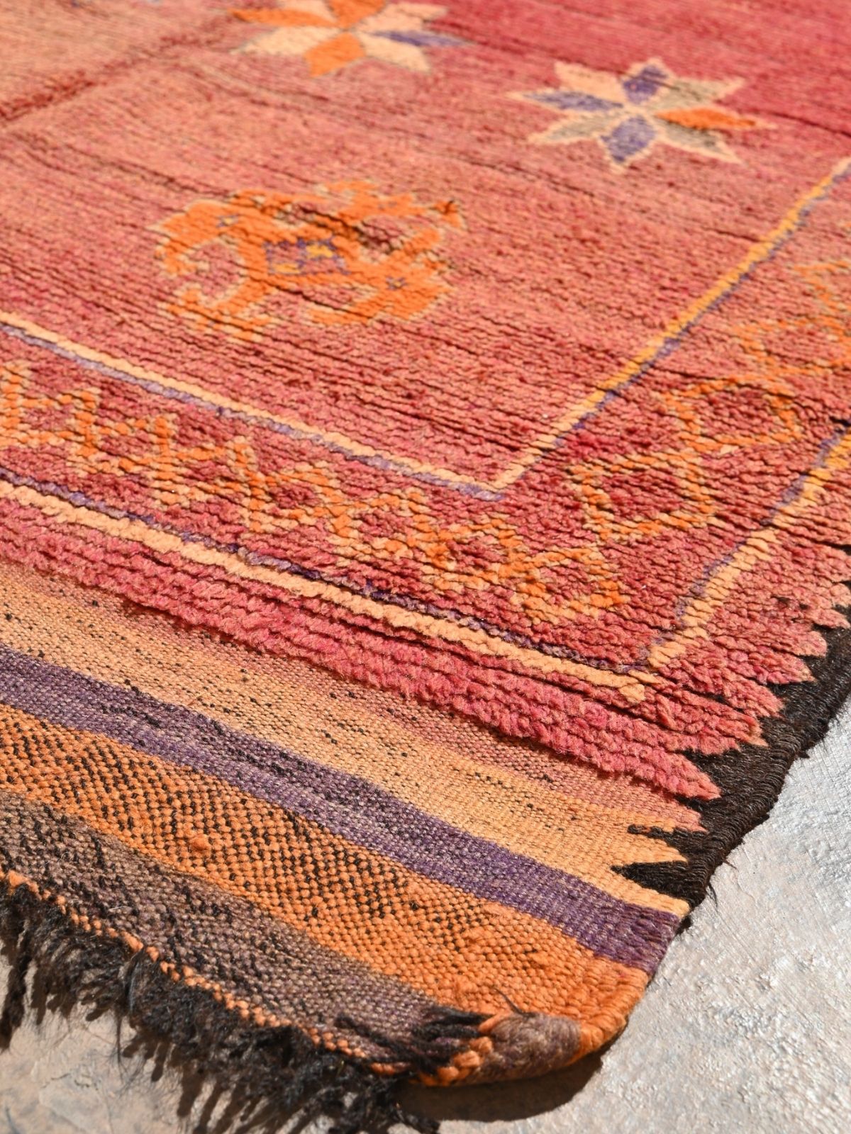 Haouz Vintage Moroccan Rug - Red 170x370cm
