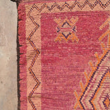 Haouz Vintage Moroccan Rug - Magenta 135x370cm