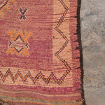 Haouz Vintage Moroccan Rug - Magenta 135x370cm