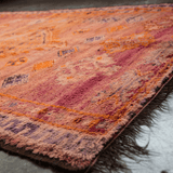 Haouz Vintage Area Rug - Orange & Magenta