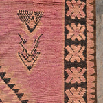 Haouz Vintage Moroccan Rug - Magenta Rose 167x380cm