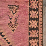 Haouz Vintage Moroccan Rug - Magenta Rose 167x380cm