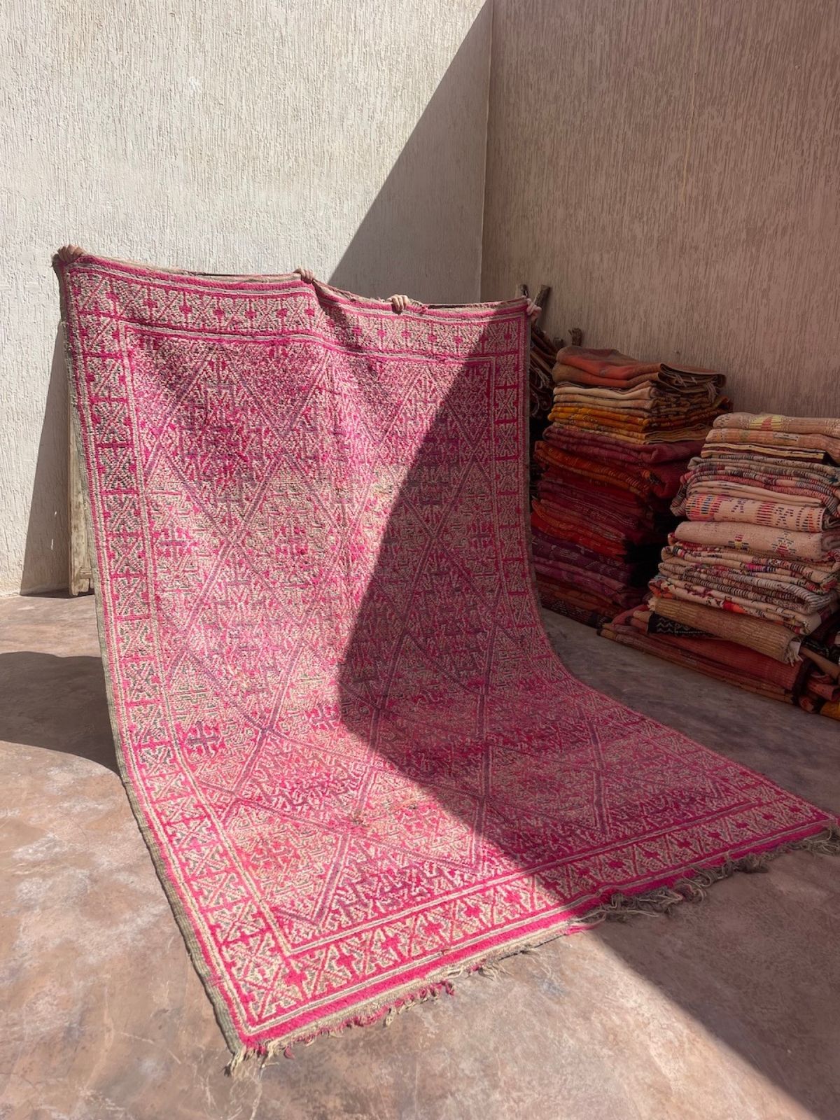 Vintage Beni MGuild Rug - Hot Pink 210x320cm - Nouvelle Nomad