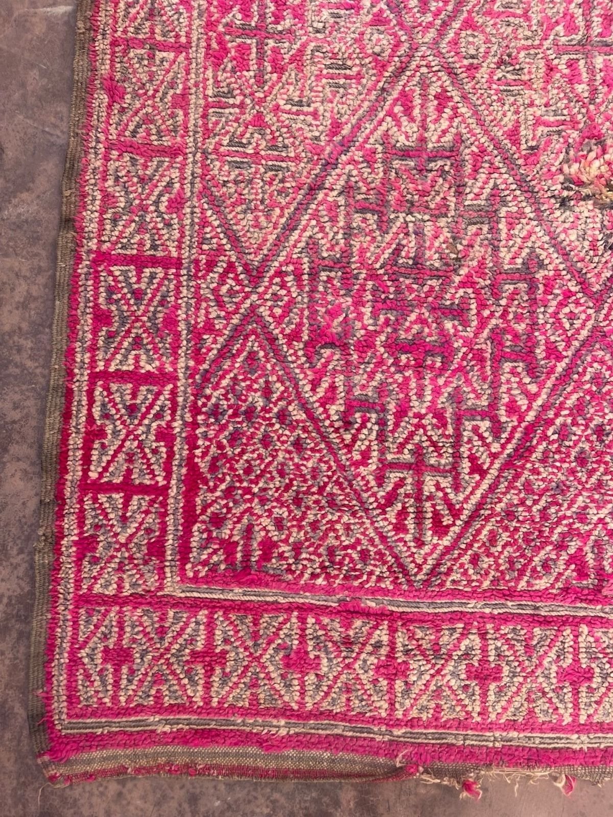 Vintage Beni MGuild Rug - Hot Pink 210x320cm - Nouvelle Nomad