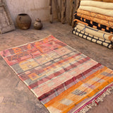 Boujad Rug (New Make)- Bright Orange & Pink 128x203cm