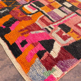 Boujad Rug (New Make) - Bright Orange & Pink 128x203cm