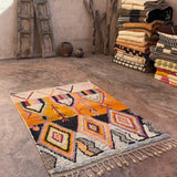 Boujad Rug (New-Make) - Orange Abstract 142x225cm