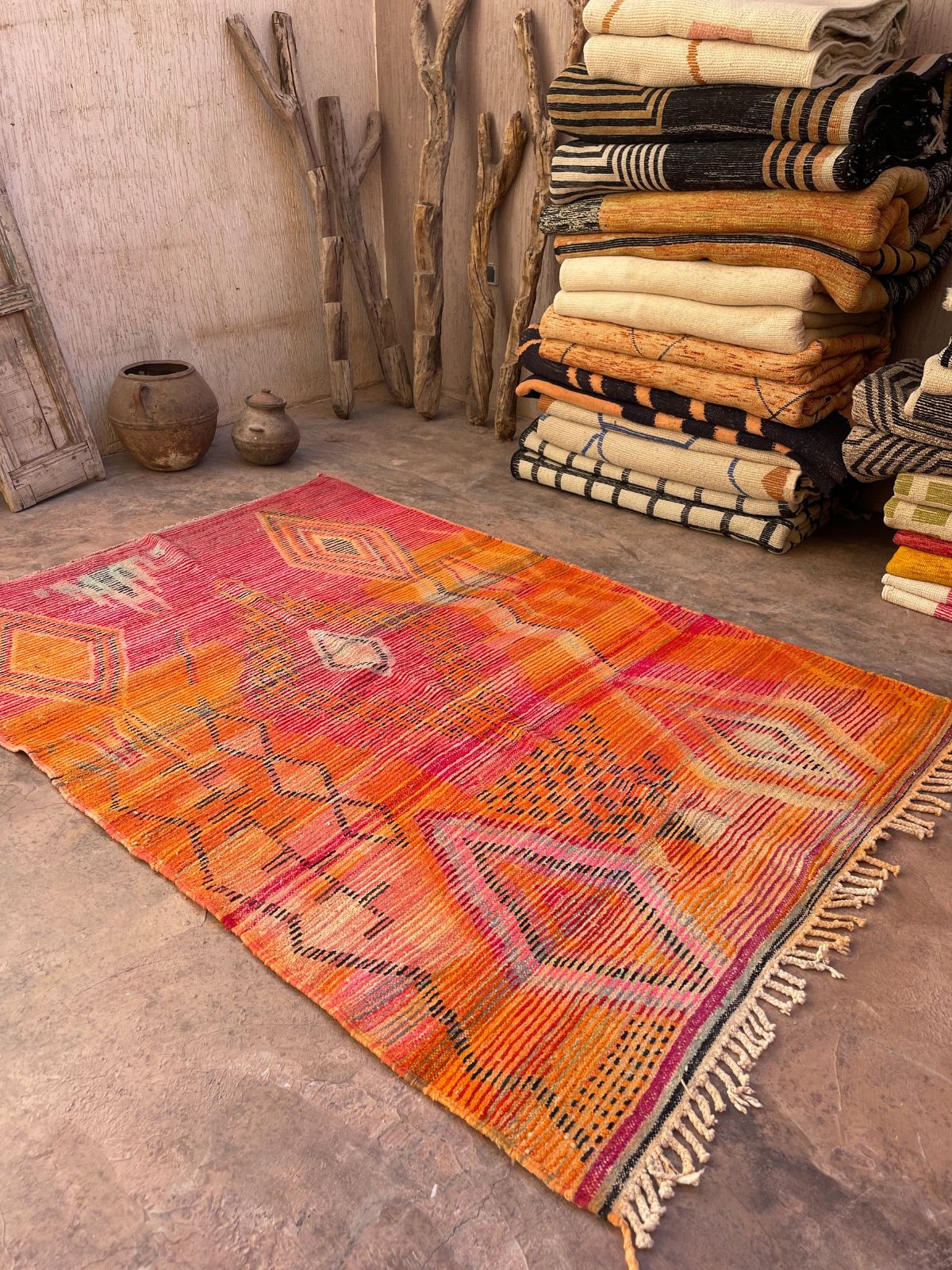 Boujad Rug (New-Make) - Bright Red 172 x 260cm