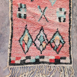 Moroccan Carpet Runner Rug - Blush Pink 72x310cm