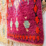 Moroccan Runner Rug - Magenta & Red 70x310cm