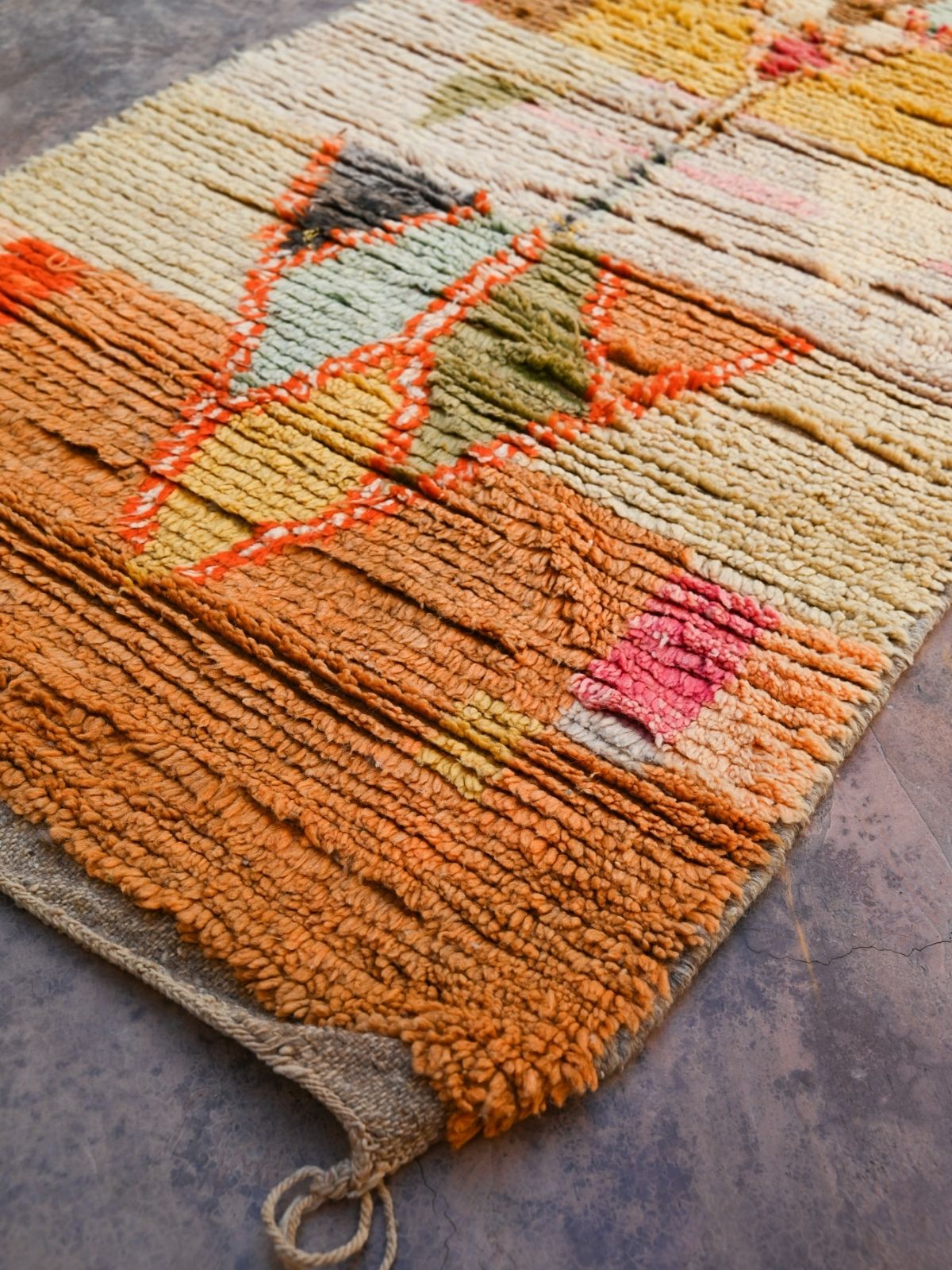 X Long Moroccan Runner Rug - Abstract 90x530cm