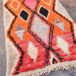 Moroccan Runner Rug - Orange Diamonds 73x390cm - Nouvelle Nomad